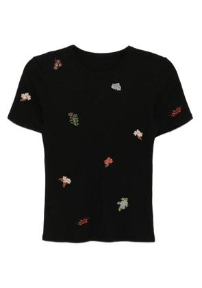 JNBY graphic-embroidered T-shirt - Black