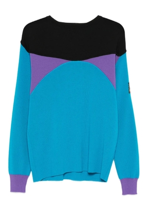Versace Pre-Owned 2000s colour-block-design sweater - Blue