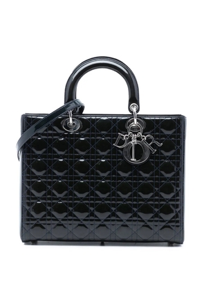 Christian Dior Pre-Owned 2013 Large Patent Cannage Lady Dior satchel - Blue