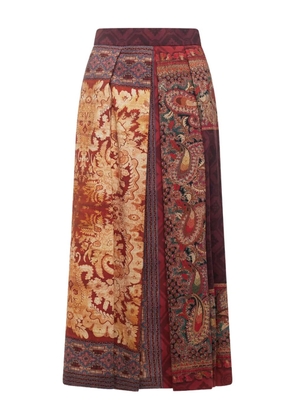 Pierre-Louis Mascia geometric-pattern maxi skirt - Red