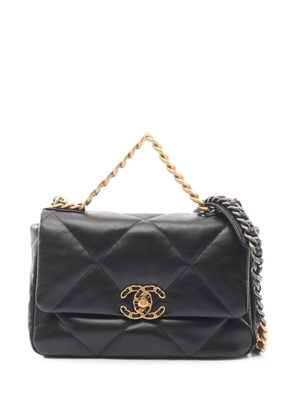 CHANEL Pre-Owned 2021-2026 Medium Lambskin 19 Flap satchel - Black
