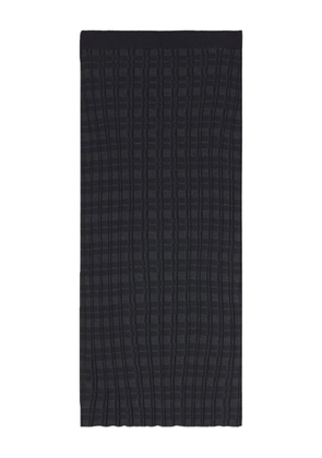 Maison Kitsuné medium grey melange slit skirt - Black