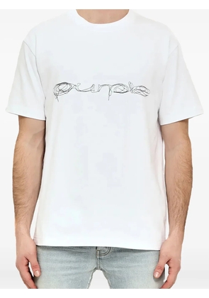 Purple Brand script short-sleeves T-shirt - White