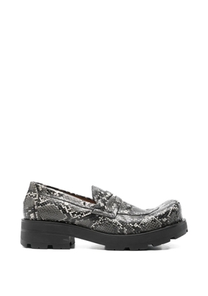 Charles Jeffrey Loverboy snakeskin-effect loafers - Grey