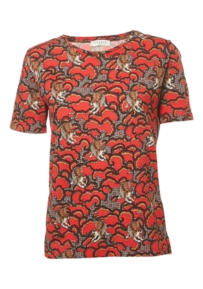 SANDRO tiger-print t-shirt - Red