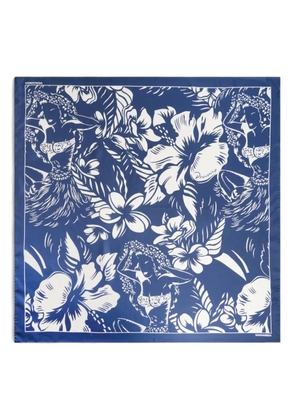 DSQUARED2 dancing flowers scarf - Blue