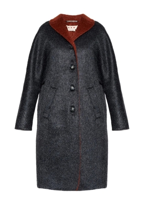 Marni contrasting-trim coat - Grey