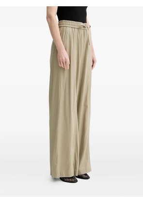 Gestuz elastic-waist wide-leg trousers - Neutrals