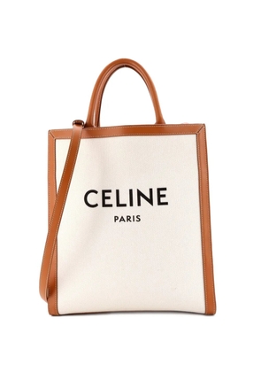 Celine Pre-Owned Vertical Cabas Canvas with Leather Small tote bag - Brown