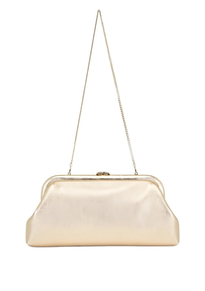 Jimmy Choo Skylar leather clutch bag - Gold