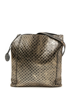 Bottega Veneta Pre-Owned 2012-2025 Leather Intrecciomirage crossbody bag - Gold