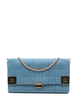 CHANEL Pre-Owned 2002-2003 CC Chocolate Bar Denim Flap shoulder bag - Blue