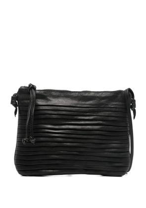 SOMMET pleated lambskin satchel - Black