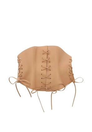 Christian Dior Pre-Owned 2020s D-lace corset belt - Neutrals