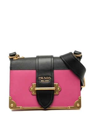 Prada Pre-Owned 2010-2025 Saffiano Trimmed City Calf Cahier crossbody bag - Black