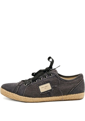 Dolce & Gabbana Pre-Owned jute-sole sneakers - Blue