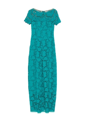 Talbot Runhof lace short-sleeve dress - Grey