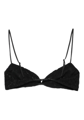Ludovic de Saint Sernin lace-trim bra - Black