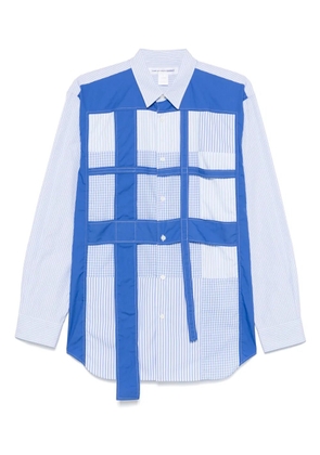 Comme Des Garçons Shirt patchwork striped shirt - Blue