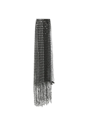 Giorgio Armani Pre-Owned sequins fringe scarf - White
