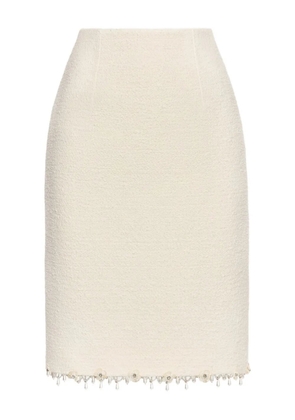 Oscar de la Renta fringe-detail midi skirt - Neutrals