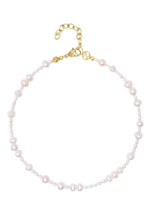 Nialaya Jewelry St. Tropez Pearl choker necklace - White