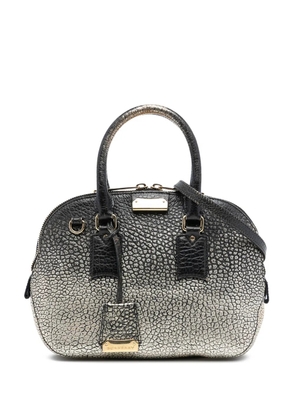 Burberry Pre-Owned 2000-2017 Small Ombre Metallic Grained Calfskin Orchard Bowling Bag satchel - Black