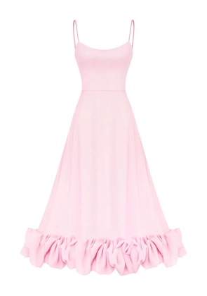 POST MERIDIEM Flounce ruffled midi dress - Pink