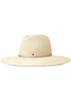 Maison Michel Zango straw fedora hat - Neutrals