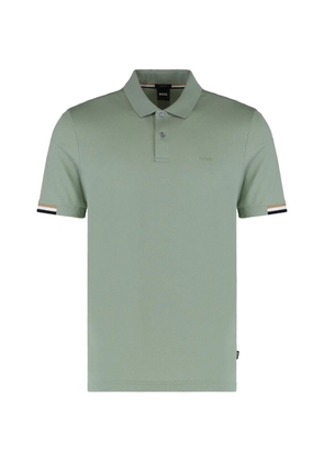 BOSS striped-detail polo shirt - Green