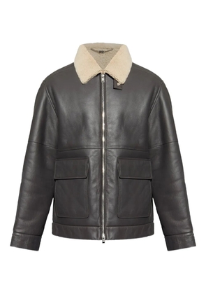 Maison Kitsuné shearling-collar jacket - Brown