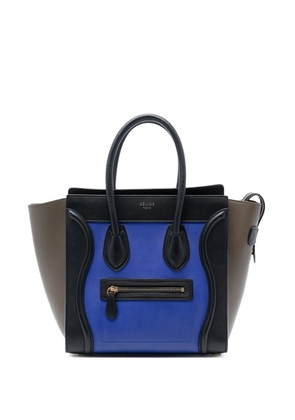 Celine Pre-Owned 2014 Micro Tricolor Leather Luggage tote bag - Black