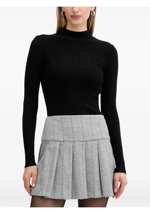 TWINSET mock-neck logo-plaque sweater - Black