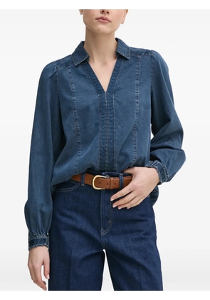 Mos Mosh MMFozi V-neck embroidered blouse - Blue