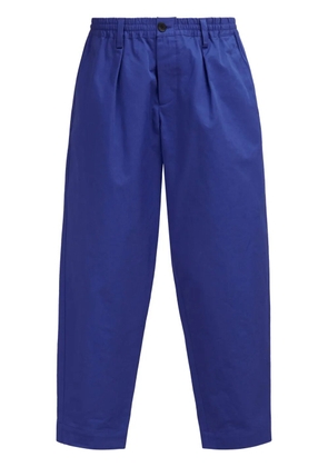 Marni tapered organic-cotton trousers - Blue