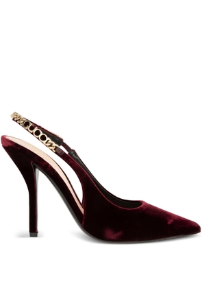 Gucci 105mm Signoria chain strap pumps - Red