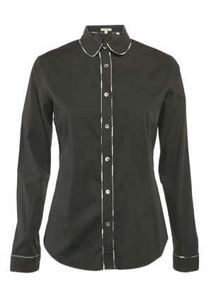 Burberry Pre-Owned contrast-trim cotton shirt - Black