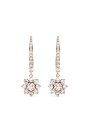 Tilla 14kt flower design earrings - White