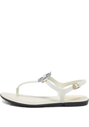 Tod's Vintage 2024 Buckle Leather Sandals - White