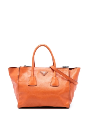 Prada Pre-Owned 2013-2025 Glace Calf Twin Pocket satchel - Orange