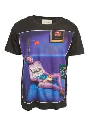 Gucci Pre-Owned graphic-print cotton T-shirt - Black