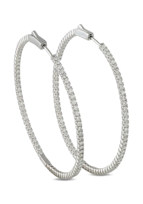 LB Exclusive diamond hoop earrings - Silver