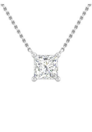 Tilla 14K white gold diamond solitaire necklace - Silver