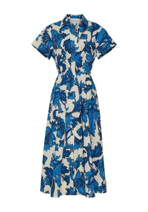 Cara Cara Asbury self-tie floral midi dress - White