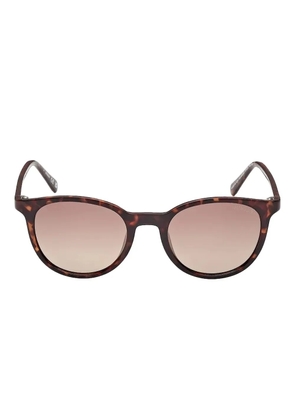 GUESS EYEWEAR tortoiseshell round sunglasses - Brown