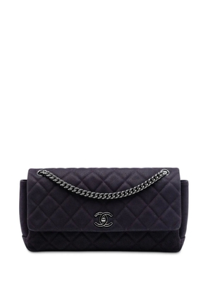 CHANEL Pre-Owned 2012 Matte Quilted Caviar Leather Lady Pearly Flap crossbody bag - Purple