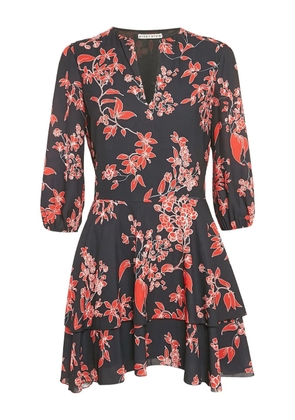 alice + olivia floral-print mini dress - Black