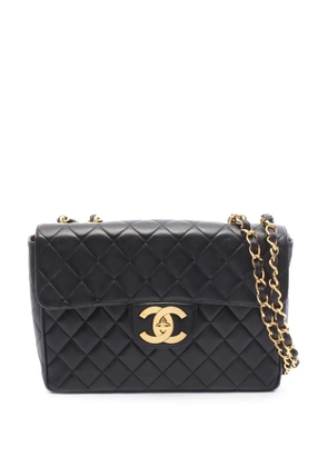 CHANEL Pre-Owned 1994-1996 Jumbo Quilted Lambskin Single Flap shoulder bag - Black