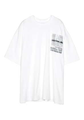 Yoshiokubo logo-print cotton T-shirt - White