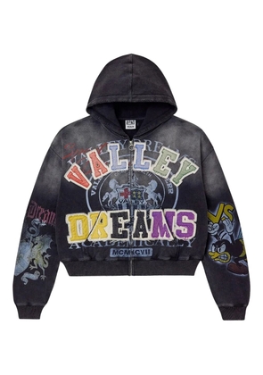 Vale Blasted zip-up hoodie - Grey